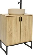 Ceramia Easy kúpeľňová skrinka s umývadlom 60x73x36 cm svetlý dub lesk EASYUMDB3