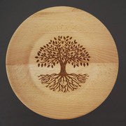AMADEA Drevený tanier strom bukový, masívne drevo, 25 cm