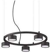 Ideal Lux - LED Luster na lanku MINOR 5xGX53/9W/230V pr. 50 cm čierna