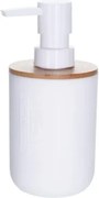 Kúpeľňový dávkovač mydla biely/bambus%