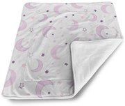 Sablio Deka pre bábätko Fialové mesiačiky - 80x100 cm