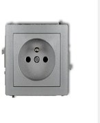 DGP-1Z Zásuvka jednoduchá s uzmenením grafitová
