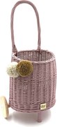 Prútený košík s rúčkou – detský fialový | Ručne vyrobený košík pre deti