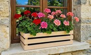 AMADEA Drevený obal na kvetináč prírodný, 52x21, 5x17cm, český výrobok