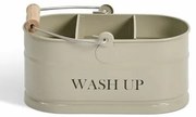 Garden Trading Plechové vedro s priehradkami Wash Up Clay