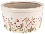 Keramický obal na kvetináč s lúčnymi kvetmi Flowers of Love M - Ø16*9 cm