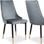 Čalúnená jedálenská stolička VERMONT grafitová