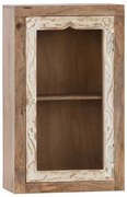 furniture-nabytek.cz - Masívna nástenná skrinka Delhi z mangového dreva, lakovaná, hnedá – 44×20×70 cm