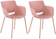 Set 2 stoličiek Alpena - ružová