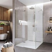 Mereo Mereo, Sprchový kút, Novea, štvorec, chróm ALU, sklo Číre, dvere ľavé a pevný diel, MER-CK10316ZL
