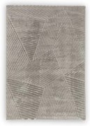 Koberec Lily 3D mnohouholníky, sivý