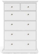 Biela vysoká komoda 96x140 cm Paris – Tvilum
