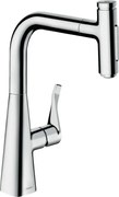 Hansgrohe Metris Select M71, kuchynská páková batéria 240, vyťahovateľná sprška, 2jet, sBox, chrómová, HAN-73817000