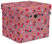 Taburet s úložným priestorom Myška Minnie - ružový