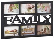 Multirám na 6 fotiek Family čierny 6x 10x15cm RD1951