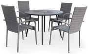 Noela Záhradný jedálenský set Wilder + 4x ratanová stolička Paris PREMIUM