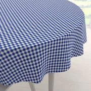Biante Bavlnený okrúhly obrus Sandra SA-057 Modro-biele kocky Ø 110 cm