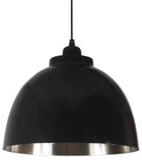 Čierne závesné kovové svetlo Capri - Ø 32*22 cm