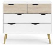 Biela komoda Tvilum Oslo, 99 x 82 cm