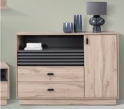 Komoda Ancona, 120 cm, dub estana/antracit%