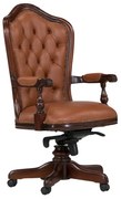 furniture-nabytek.cz - Masívne kancelárske kreslo Cambridge II z mahagónu, lakované, hnedé