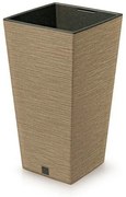 Kvetináč FURU SQUARE ECO WOOD s vložkou 39,5 cm,hnedá, L