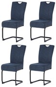 Súprava jedálenských stoličiek DCL-E2008 BLUE2, 4 ks