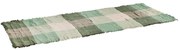 MADAM STOLTZ Ľanový prehoz na posteľ Green/Light Taupe/Grey 70 × 180 cm
