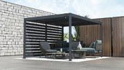 Bočná zástena pre bioklimatickú pergolu BestBerg BBP-C1CG / 370 × 218 cm / sivá
