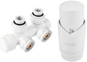 Novaservis Novaservis, rohová súprava pre vykurovacie teleso so stredovým pripojením D50, biela, ZTD30WH