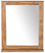 furniture-nabytek.cz - Masívne kúpeľňové zrkadlo Leeston z palisandru, lakované, hnedé – 68×13×78 cm