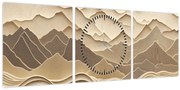 Obraz - 3D línia hôr (s hodinami) (90x30 cm)