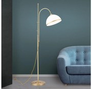 Orion Stl 12-1188/1 - Stojacia lampa OLD LAMP 1xE27/40W/230V biela/mosadz