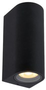Lucide 69801/02/30 - Vonkajšie nástenné svietidlo ZARO 2xGU10/35W/230V IP44 čierna