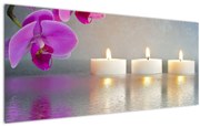 Obraz sviečok na vode (120x50 cm)