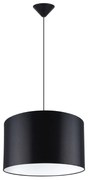 Závesné svietidlo Nova, 1x čierne textilné tienidlo, (fi 40 cm)