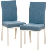 4Home Napínací poťah na stoličku Magic clean modrá, 45 - 50 cm, sada 2 ks