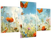 Obraz - Motýle na letnej lúke (90x60 cm)