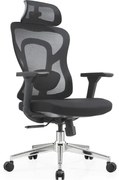 Ergonomická kancelárska stolička Ergo Gamma čierna s nastaviteľnou bedrovou opierkou