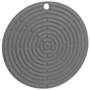 Erga Basic, okrúhla silikónová kuchynská podložka 204x204x3 mm, šedá, ERG-03748