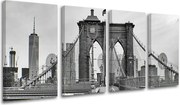 Obraz na stenu 4 dielny MESTO / NEW YORK ME114E41 - 120x60 cm