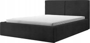 Manželská posteľ 140cm Fatime (s roštom, úl. priest.) (čierna/čierna)