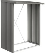 Prístrešok na drevo Biohort Woodstock 150 plechový 157 x 102 x 199 cm sivý kremeň metalický