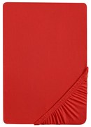 Biberna Napínacia džersejová plachta (červená, 180 – 200 x 200 cm)  (100227068)