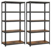 Súprava 2 úložných políc 100x200x50 cm GLR050B12