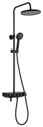 Aqualine - Sprchová sada s batériou a napúšťaním FARRAO matná čierna