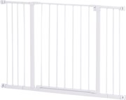 PawHut Dverová Bezpečnostná Brána so Systémom Predĺženia 10/15 cm Bez Vŕtania pre Šírky 76-82/86-97/101-107 cm - Otváranie Jednou Rukou | Aosom