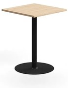 Barový stôl VERTICUS, 700x700x900 mm, dub/čierna