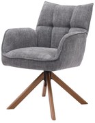 Sivé čalúnené jedálenské kreslá v súprave 2 ks Marilla – Unique Furniture