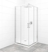 Sprchový kút štvorec 90x90 cm SAT TEX SATBKTEXQ90CRT